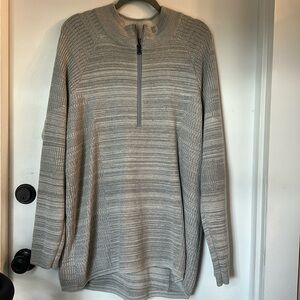 Under armour 1/2 zip wool blend sweater grey mens XL